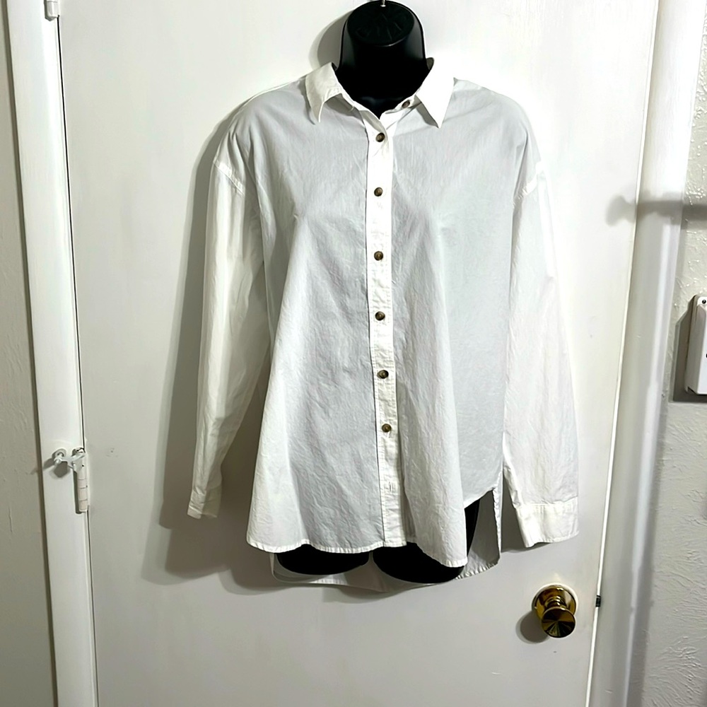 Universal threads white blouse, long sleeve